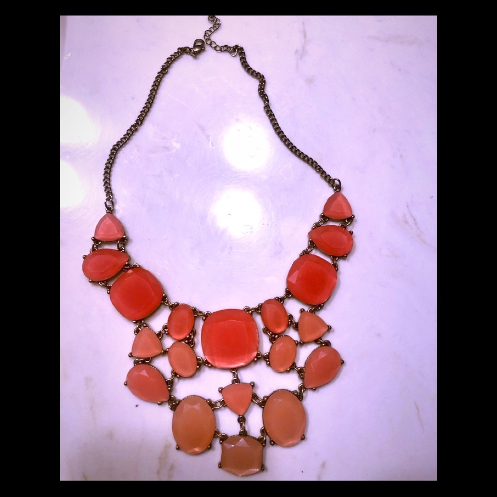 Beautiful coral statement necklace